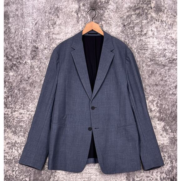 Theory Precision Ponte Clinton Blazer 46 Mens Blue Jacket - Picture 1 of 8